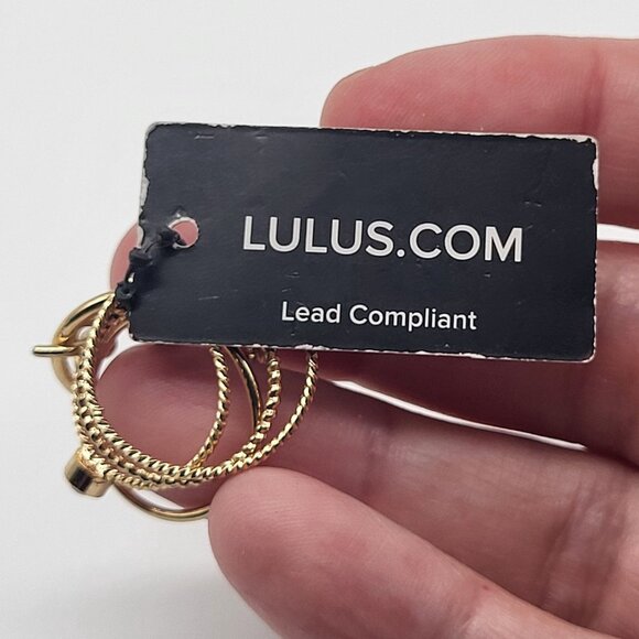 Lulus Stacking Rings Set of 5 Tiny Gold Tone Small Size Pinky - Picture 3 of 6